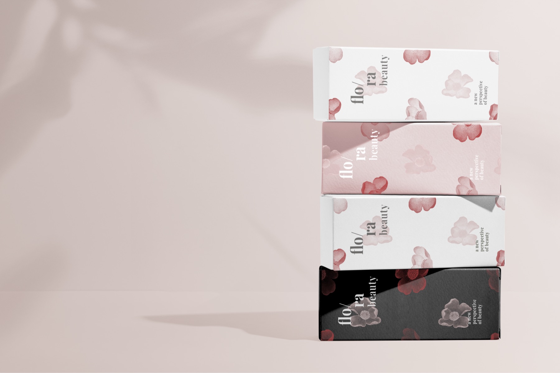 Caixas de cosmética com padrão floral